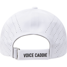 Load image into Gallery viewer, White cap with 'VOICE CADDIE' branding on a white background
